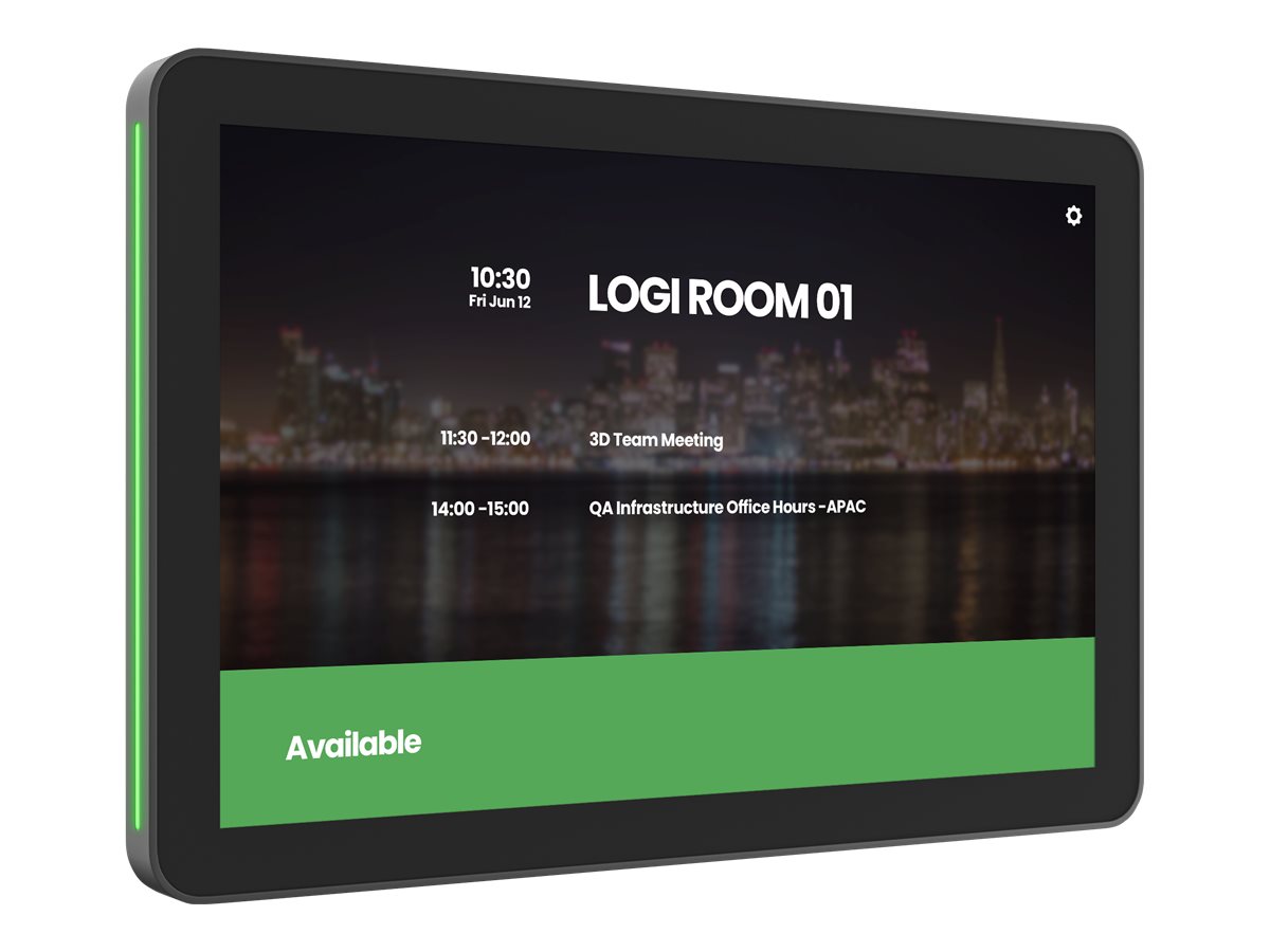 Logitech Tap Scheduler - Panel de Programación Especializado para Salas de Reuniones - Pantalla Táctil 10,1" - Certificado por Zoom y Microsoft Teams - Color Grafito