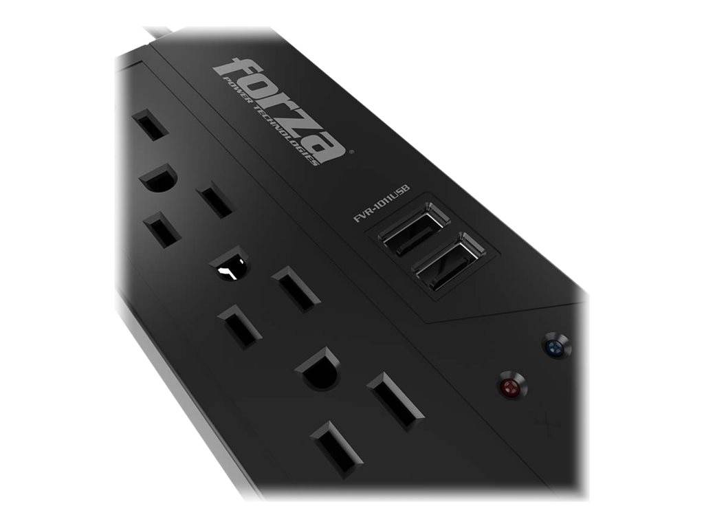 Regulador Automático de Voltaje Forza FVR-1011USB - 1000 VA - 500W - Negro