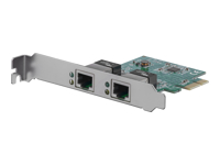 StarTech.com Adaptador Tarjeta de Red PCIe de 2 Puertos Ethernet Gigabit - 2x RJ45 Hembra - Perfil Bajo