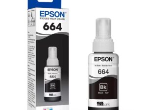 Epson T664 Botella de Tinta Negra 70ml – Original para Impresoras EcoTank
